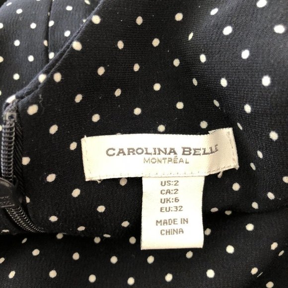 Carolina Belle Romper Women's 2 Blue Polka Dot Toe Front Spaghetti Strap Size 2 - Picture 9 of 16